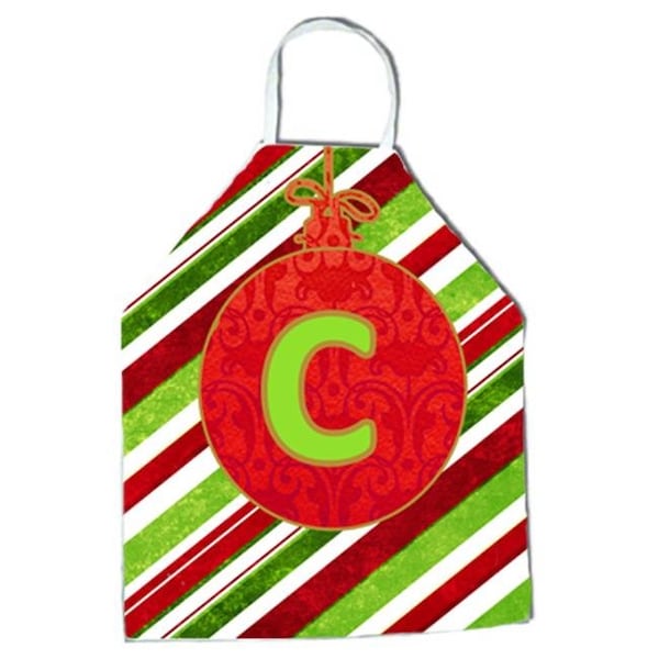 Carolines Treasures Carolines Treasures CJ1039-CAPRON Christmas Oranment Holiday Initial Letter C Apron CJ1039-CAPRON - main